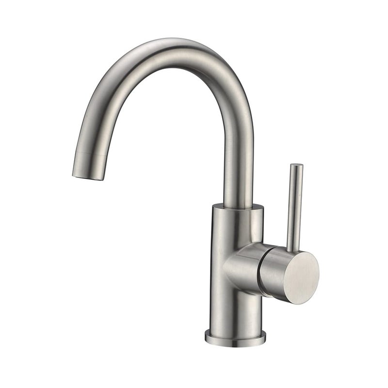 CREA Bar Sink Faucet, Bathroom Kitchen Faucet Brushed Nickel Pre Wet Small Mini Kitchen Bath Utility Marine Faucet Single Hole Stainless Steel Farmhouse Vanity Lavatory Faucets Outdoor - Image 1